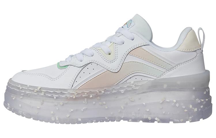Li Ning Wave Платформа Нескользящие Износостойкие Низкие Скейтборд-Кроссовки Женские Белые Розовые Зеленые AGCS198-2 37