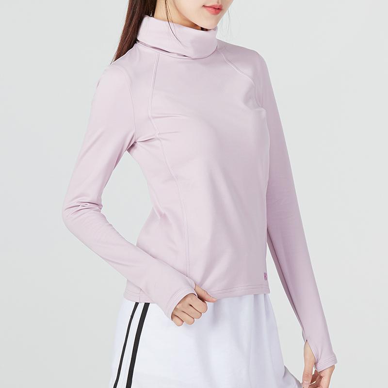 Under Armour T-shirt Sport Décontracté Couleur Unie Col Haut Femme Tops Rose 1373965-694