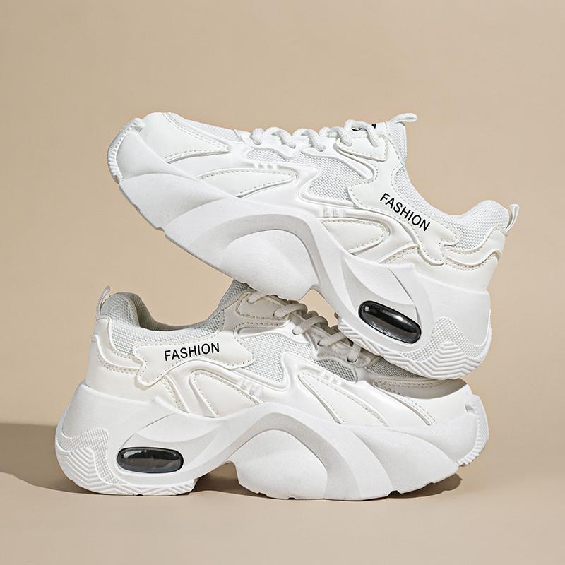 

Женская повседневная обувь, модная дышащая сетчатая обувь для ходьбы, плоская обувь, кроссовки, женская спортивная вулканизированная обувь, белая женская обувь 40