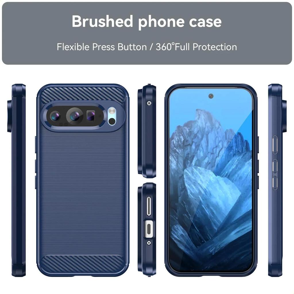 Phone Case For Google Pixel 9 ,flexible Tpu Fiber Protective Cover For Google Pixel 9