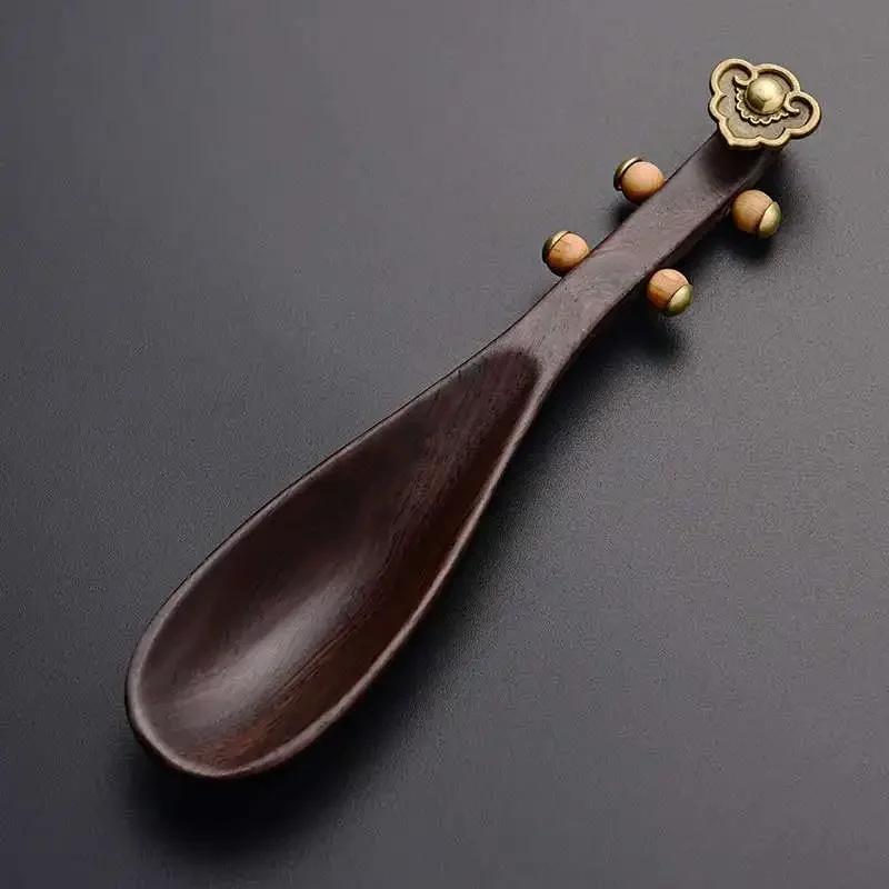 Blackwood Pipa Tea Spoon Kung Fu Tea Ceremony Utensils Tools Solid Wood Caddy Spoon Tea Shovel Wooden Scoop