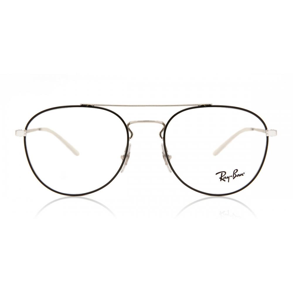 

Ray Ban Rx6414 2983 Unisex Eyeglasses Silver Top Black/55-18-140
