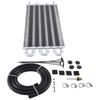 Gearbox Radiator Radiator Condenser Water Tank Transmission Universal Parts Accessories Silver