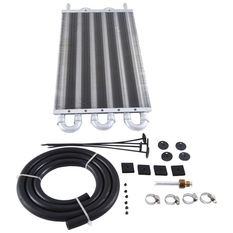 Gearbox Radiator Radiator Condenser Water Tank Transmission Universal Parts Accessories Silver