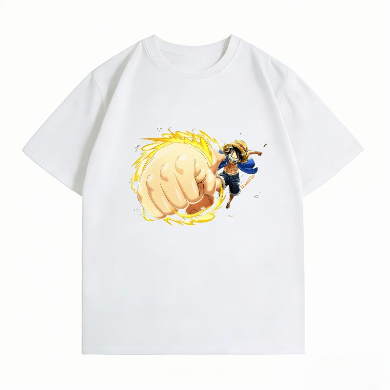 

Unisexs Clothing New 100 Cotton Summer TShirt Bandai One Piece Unisexs TShirt Luffy Print Casual Unisexs TShirt S