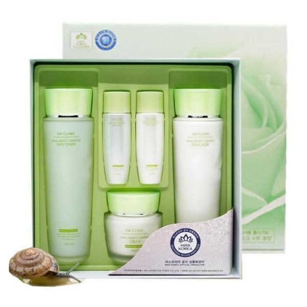 3w Clinic Ultra-Moisturizing Snail Moist Control 3-Piece Emulsion Set (15548996)