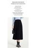 Elegant Women's French Hepburn Wool Knit Midi Pleated Skirt - Slimming 2025 Autumn/Winter Style