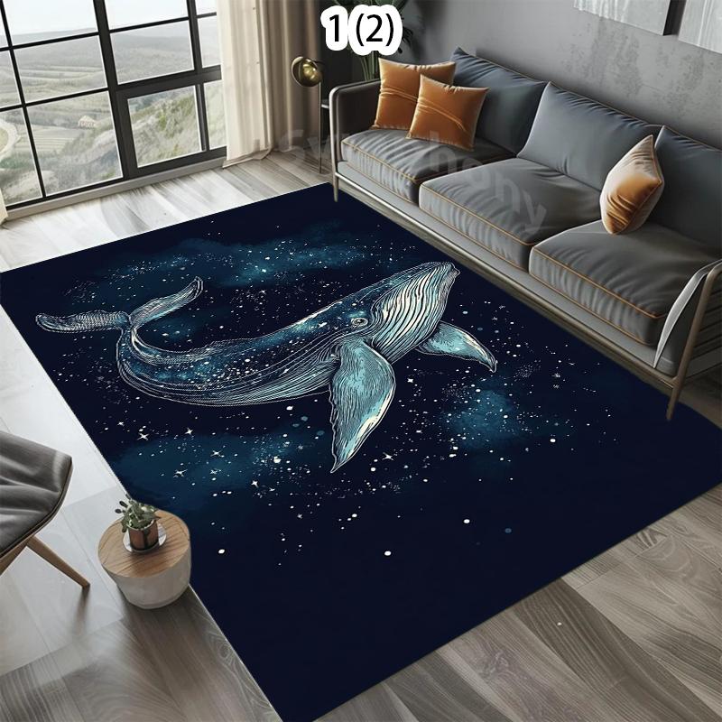 Rugs Dreamy Blue Whale Carpets Live Room Bedroom Floor Mat Home Decor Kids Play Rug Table Chair Mat Easy To Clean Carpet Gift