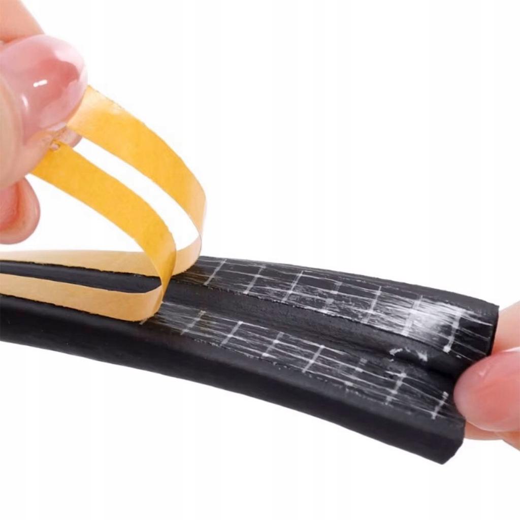 Self-adhesive rubber seal type D brown 100m EPDM