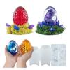 Dragon Egg Resin Silicone Mold with USB Powered Wooden Lighting Base Stand