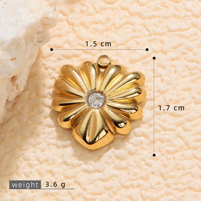 Europejski i Amerykański Stal Nierdzewna 3D Diamentowe Serce Wisiorek do DIY Biżuterii