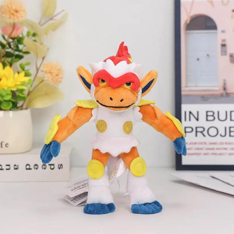 19Cm Cartoon Infernape Plush Toy Lovely Stuffed Figure Fire Type Monkey Plushies Cute Doll For Fans Collectible Gifts