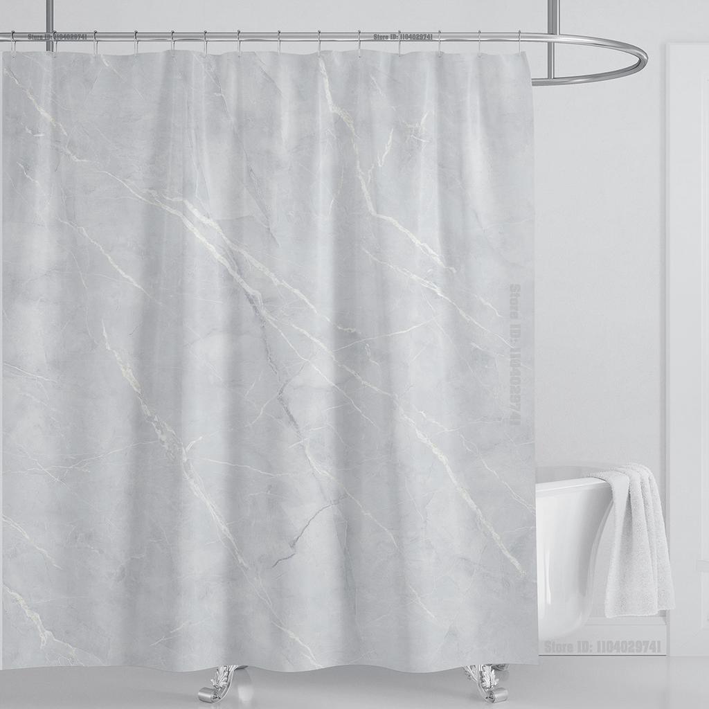 Marble Waterproof Shower Curtain Waterproof Shower Curtain for Bathroom Decor Printed Washable Shower Curtain with Hooks