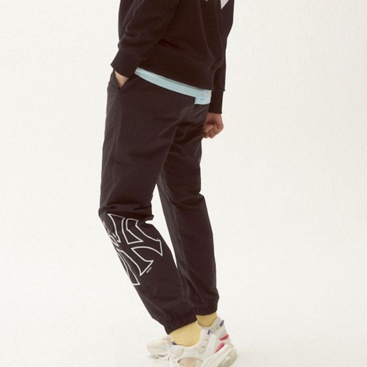 New MLB Base Logo Cargo Pants Unisex Black 31WPU3111-50L