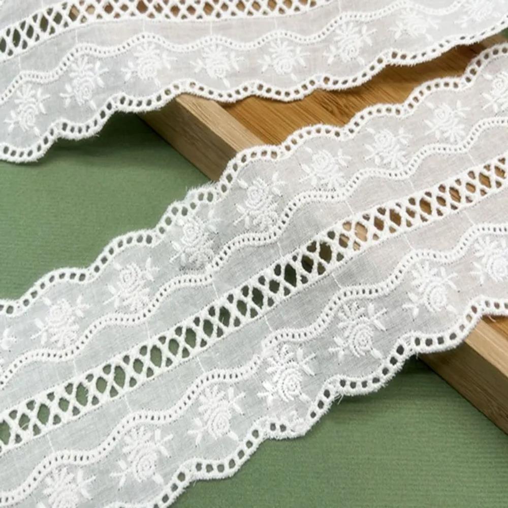 Handmade Floral Embroidery Lace 2 Yard Lace Ribbons Trim Wedding Embroidery  Home Decor