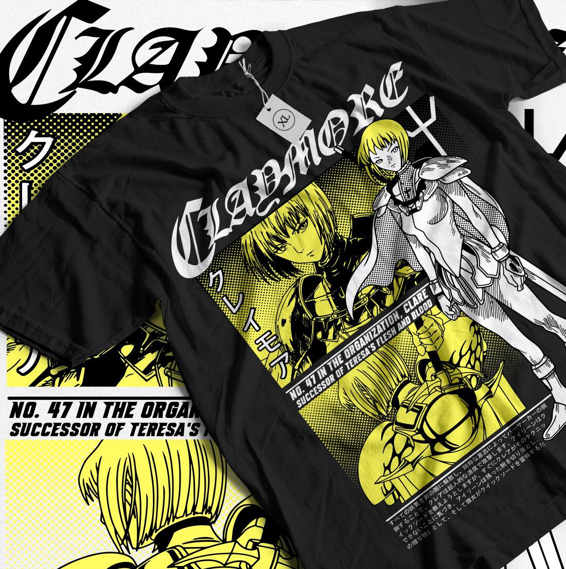 Claymore Clare T-shirt Kawaii Funny Girl Anime Manga GifT-shirt All Sizes L