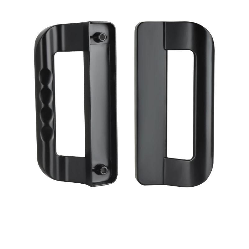 Serrures de Porte Coulissante de Balcon Serrure à Poignée Noire Verrou Crochet pour Porte Coulissante à Cadre en Aluminium Accessoire Matériel Ménager Serrure de Porte