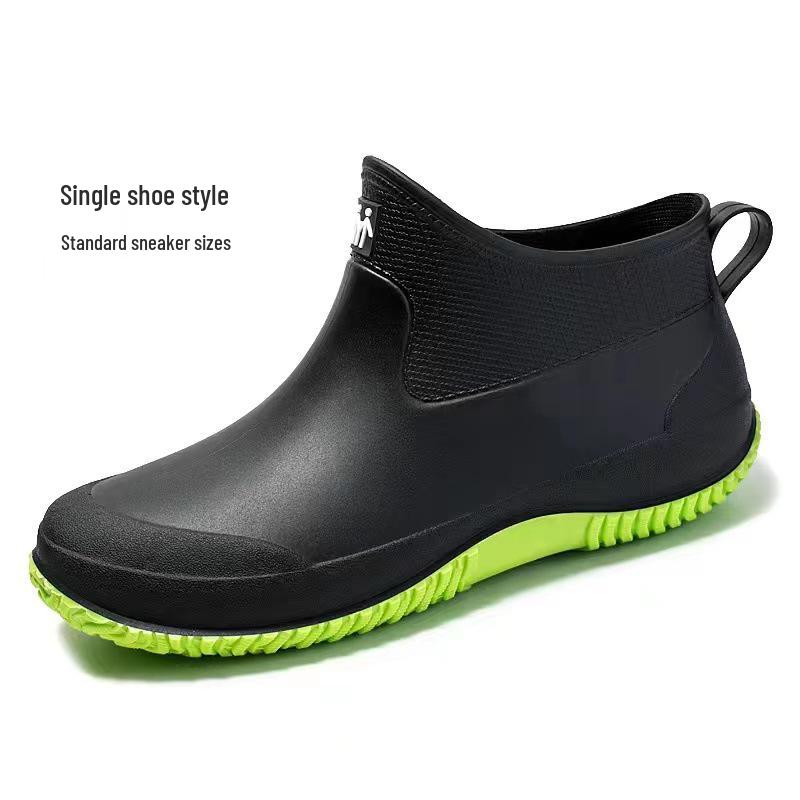 2023 Men's Non-slip Low-top Rain Boots - Waterproof Shoes for Car Washing & Kitchen Use
