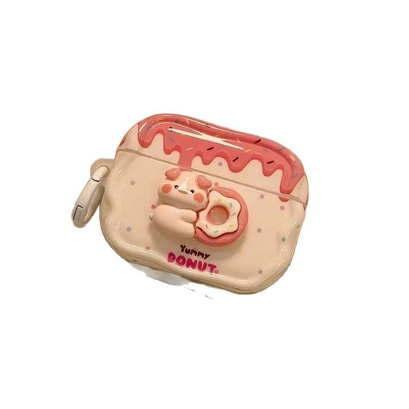 Three-dimensional donut for AirPods 1 apple bluetooth wireless 1/1/1 generation pro1 earphone cover cute pendant