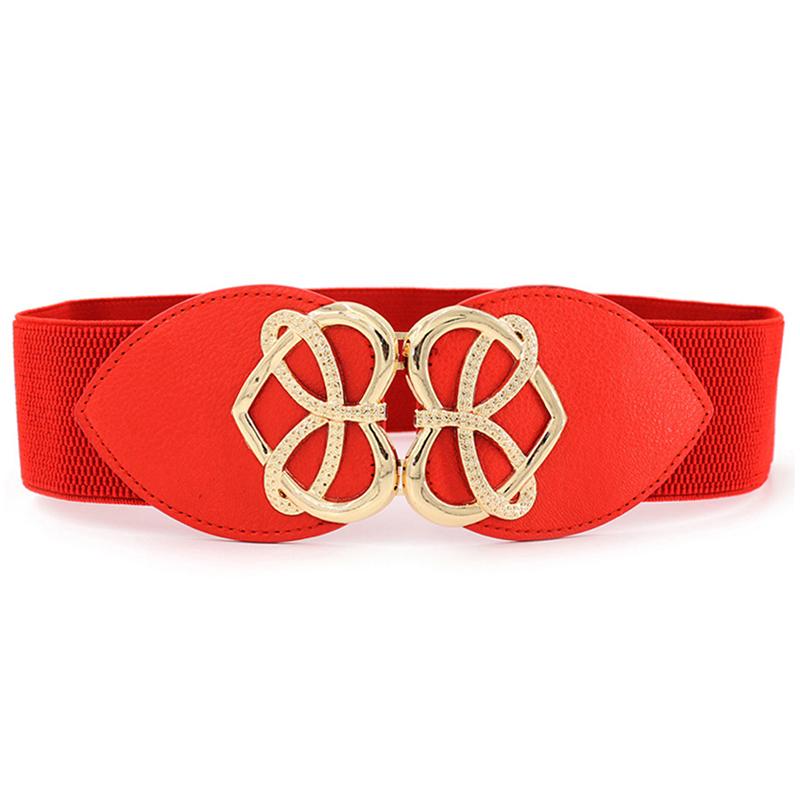 Female Wide Waistband Elastic Stretch Belt For Women Dress Clothing Accessories