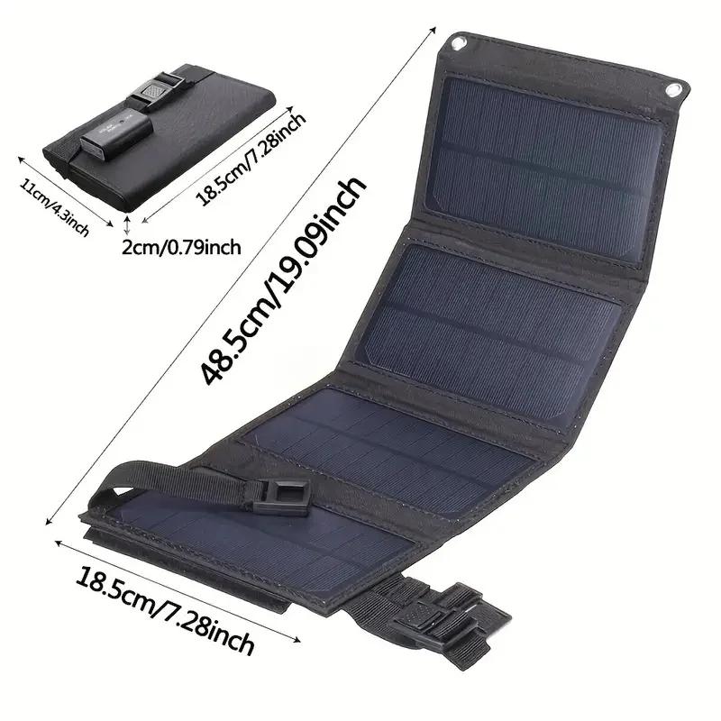 

20W Foldable Solar Panel,Charger with USB Port Portable Solar-Powered Charger for Home Camping, Outdoor Travel Phones, Laptops чорний