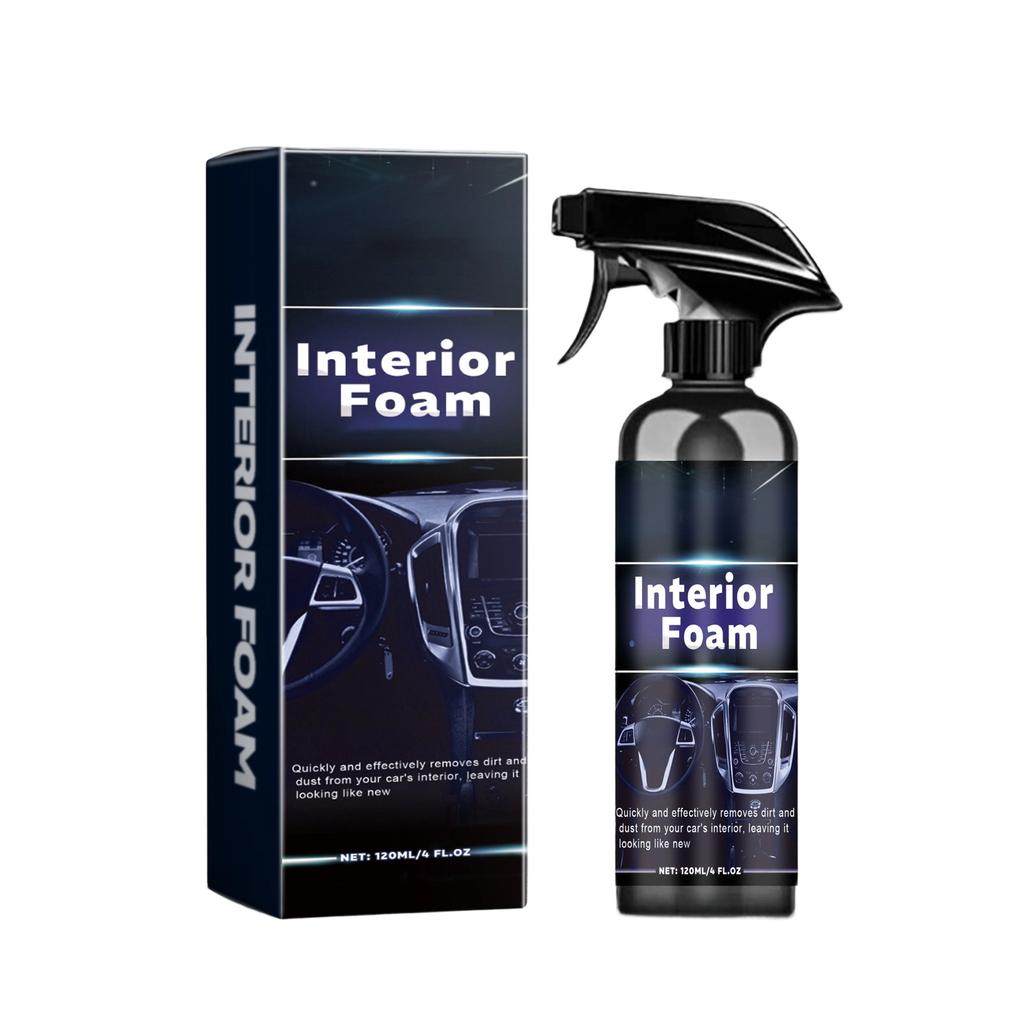 Multifunctional Car Interior Foam Cleaner Car Interior Leather Seat Stain Removal Foam Cleaner 120ml