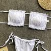 Sexy Womens Swimsuit Push-Up Padded Bra Striped Print Bathing Swimwear Jumpsuit