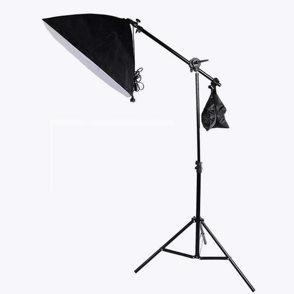 Adjustable Photography Boom Arm Kit 76 135cm with Sandbag and Universal Clamp for Studio Lighting