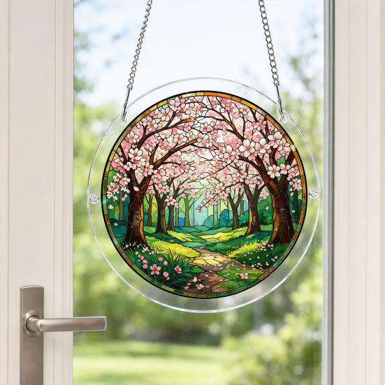 Window Hanging Acrylic Puzzles Suncatcher Stained Glass Style DIY Jigsaw Puzzle Craft