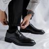 Leather Shoes Men'S Trend Spring And Autumn Business Dress Casual British Pointed Leather Groom Wedding Shoes 66780-R