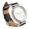 Women Watch Rhinestone Decoration Waterproof Leather Strap Round Dial Mechanical Watch for Outdoor