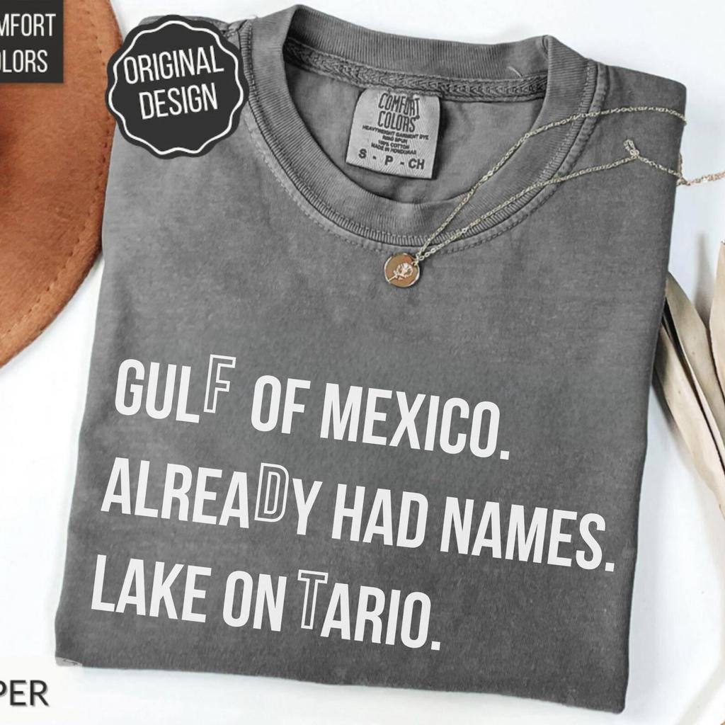 Lake Ontario Shirt, Golf von Mexiko T-Shirt, Politische Satire Shirt, T-Shirt mit versteckter Botschaft, Liberales Shirt Geschenk