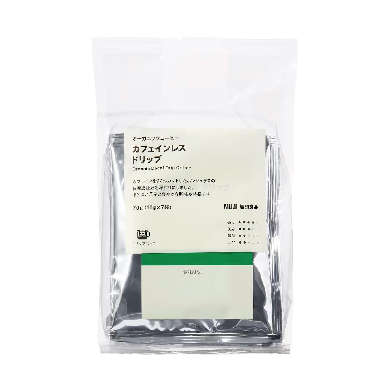 

MUJI органический кофе без кофеина в капельном растворе 70 г x 7 Для заботы о здоровье (10г пакеты)