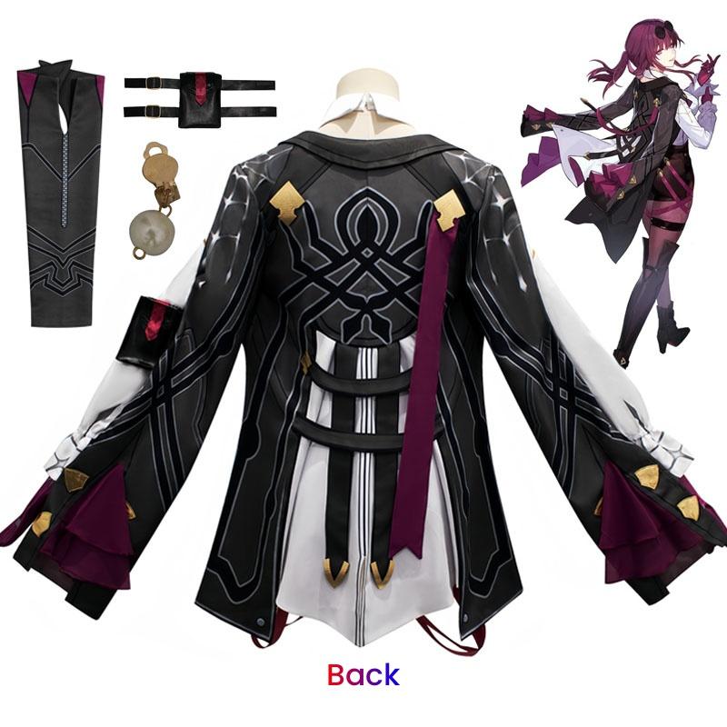 Fantasia Cosplay Honkai Star Rail Fantasia Cosplay Honkai Kafka Fantasia para Festa de Helloween com Peruca Roupa Kafka Uniforme