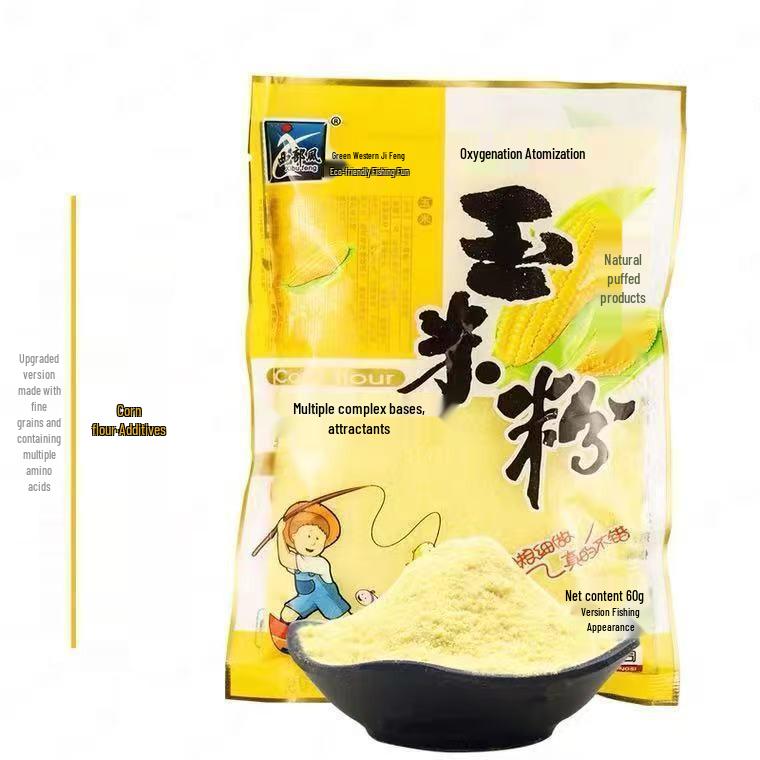 Western Style Fishing Bait Additive, New Corn Flour, 60g Per Bag, 200 Bags