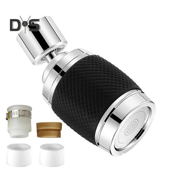 

Удлинитель для смесителя с поворотом на 360 градусов и регулируемыми режимами потока воды, аэратор для кухонного смесителя с защитой от брызг чёрный