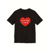 Korean Red Heart Friendship Forever T Shirt Women Men Summer Casual Short Sleeve Crew Neck Loose Tee Harajuku Letter Print Top