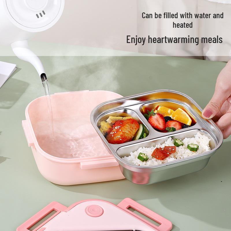 Korean Style 304 Stainless Steel Insulated Lunch Box for Men, Women, Students, and Office Workers