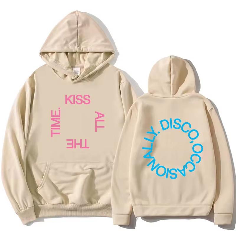 Hot Sale HarryStyles KISS ALL THE TIME. DISCO, OCCASIONALLY. Hoodies Album Design Graphic Print Sweatshirts Unisex Trendy Streetwear for Daily Looks