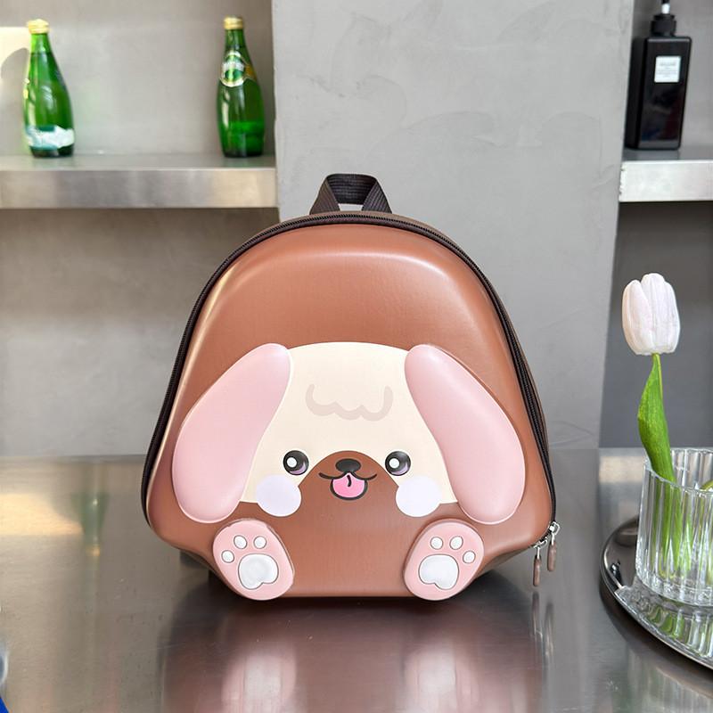 Playful And Lightweight Kids 3d Dog Backpack In Pink Brown Blue Purple For Use School