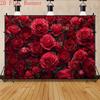 2D Flat Surface Bright Rose-themed Background Fabric Suitable for Wedding Party Event Decoration Polyester Fiber