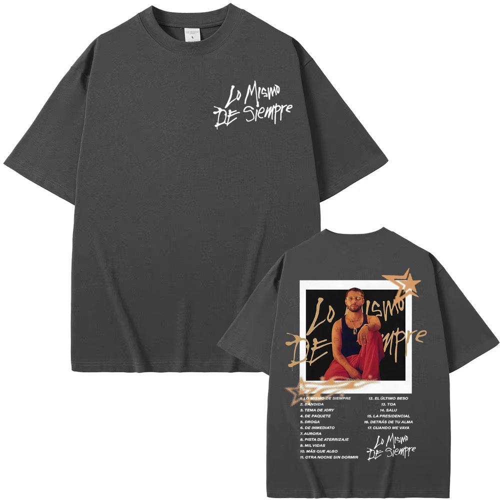 2025-26 Summer Hot Selling Rapper Mora The Album Tour T-Shirt, Men's and Women's 100% Pure Cotton Printed Hip Hop Retro T-Shirt