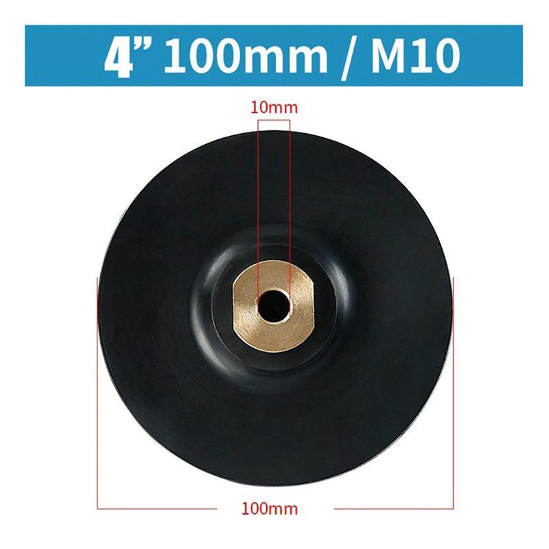 A84E-Rubber Backing Pad Polishing Grinding Disc Holder For Angle Grinder M14 Abrasive Self-Adhesive Grinding Backing Pad 3In Dur