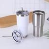 New 20oz Bingba Cup Double-layer vacuum with straw car cup Outdoor car portable 304 thermos cup