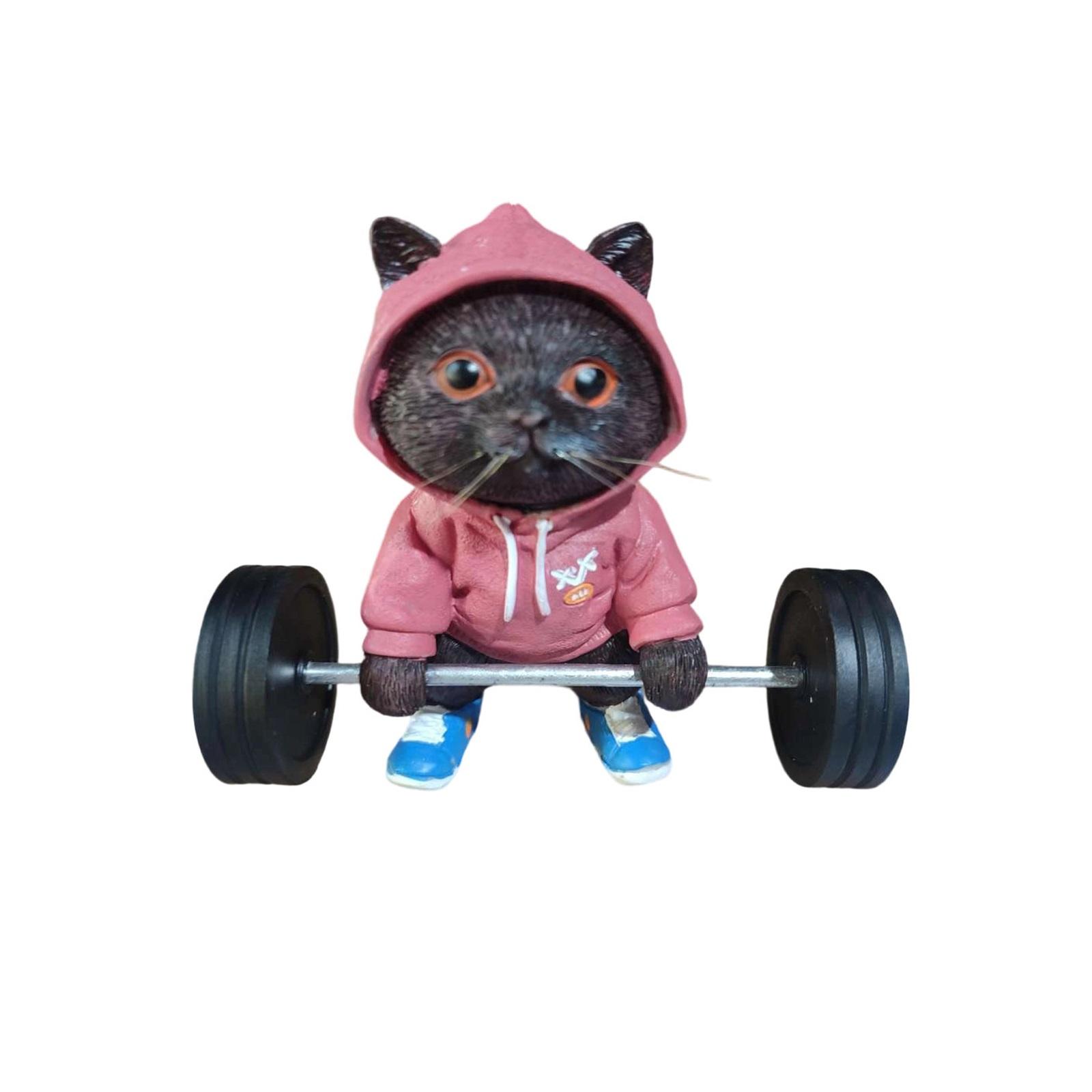 

Cute Fitness Sculpture Resin Desktop Cute Ornament One Size