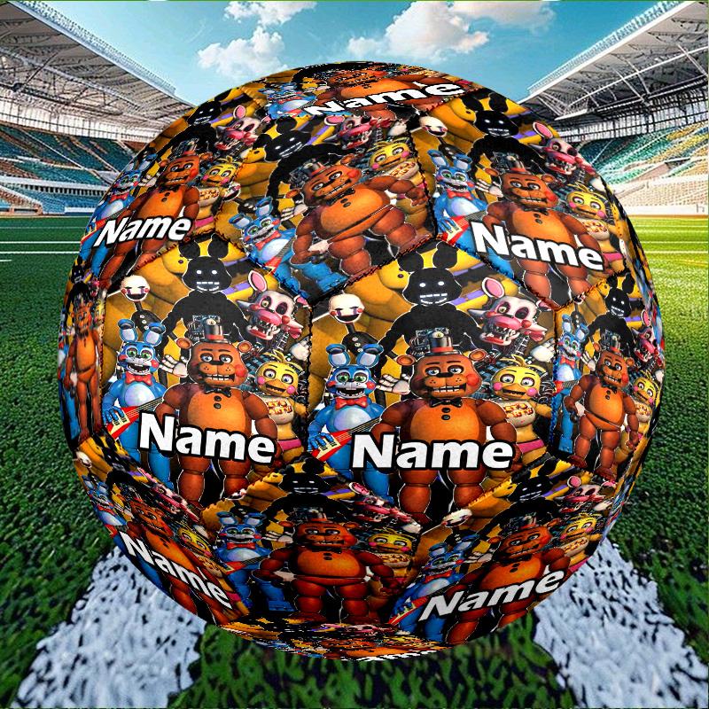 Custom Name Personalized Five Nights At Freddy's Print Size 5 Soccer Ball Training & Match Football, for Team, Kicking, Gift for Football