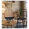 Galette de chaise 4 rabats 40 x 40 cm Nelsen anthracite
