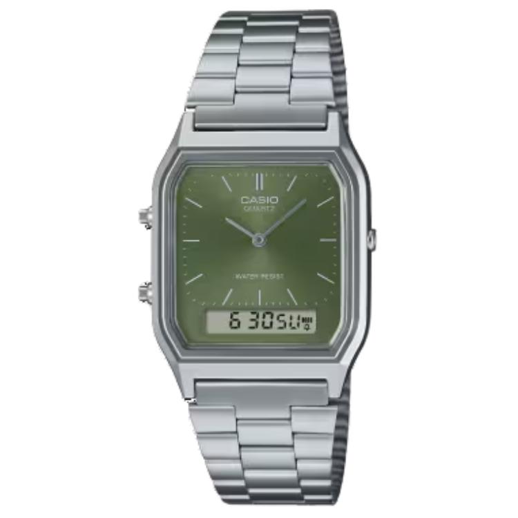 CASIO Unisex Green Watch AQ-230A-3AMQY AQ-230A-3AMQY Green Dial