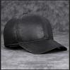 Men's Thin Genuine Leather Baseball Cap - Premium Top-Grain Cowhide with Embossed Design Lightweight for Spring Autumn Classic