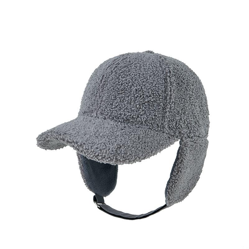 Autumn and Winter New Plus Size Warm Lamb Wool Ear Protection Baseball Cap Men's and Women's Cold-proof Plush Cap
